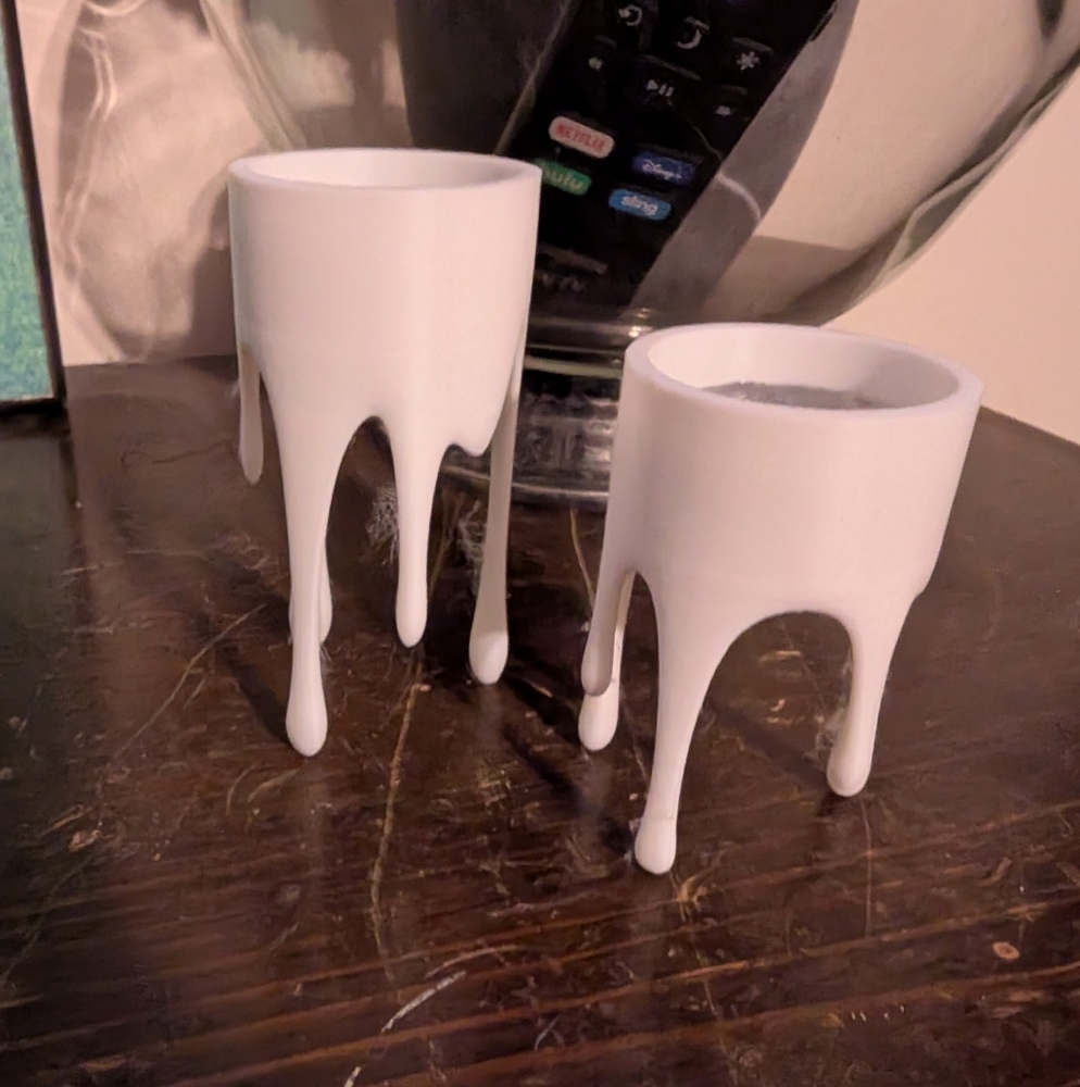 2 Pack White Drip Floating Tea light  Holders